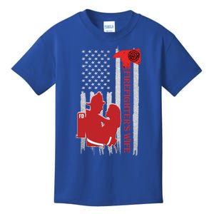 Us American Flag Axe Fire Patriot Firefighter Valentines Gift Kids T-Shirt