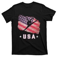 Usa American Flag Gymnastics Team Gymnast Usa T-Shirt