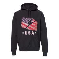 Usa American Flag Gymnastics Team Gymnast Usa Premium Hoodie