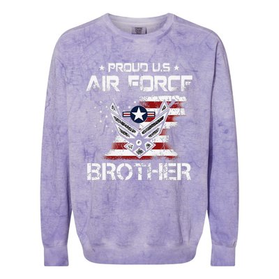 US Air Force Proud Brother Proud Air Force Brother Father Colorblast Crewneck Sweatshirt