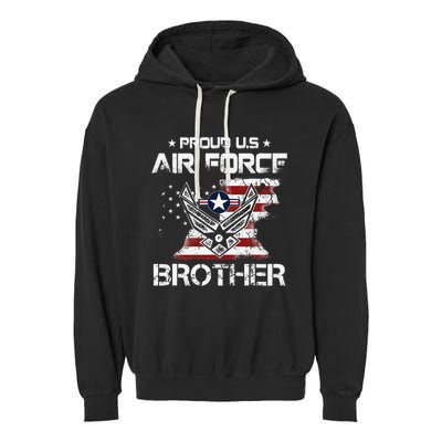 US Air Force Proud Brother Proud Air Force Brother Father Garment-Dyed Fleece Hoodie