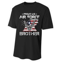 US Air Force Proud Brother Proud Air Force Brother Father Performance Sprint T-Shirt