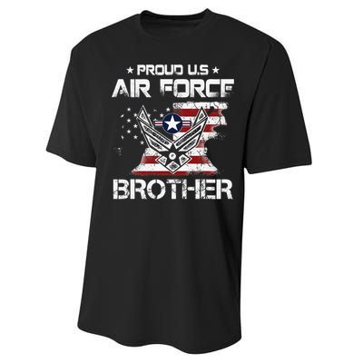 US Air Force Proud Brother Proud Air Force Brother Father Performance Sprint T-Shirt