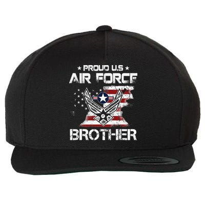 US Air Force Proud Brother Proud Air Force Brother Father Wool Snapback Cap