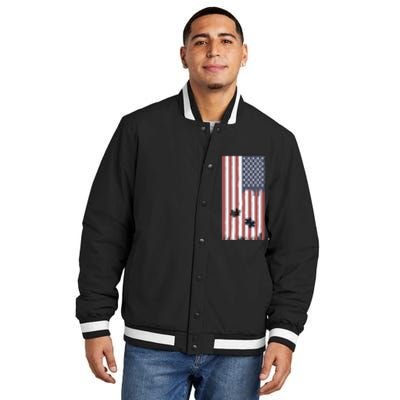 USA American Flag Autism Awareness Insulated Varsity Jacket