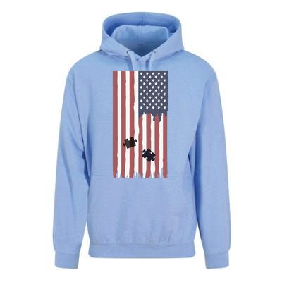 USA American Flag Autism Awareness Unisex Surf Hoodie