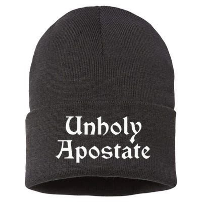 Unholy Apostate Godless Atheist Exreligious Sustainable Knit Beanie