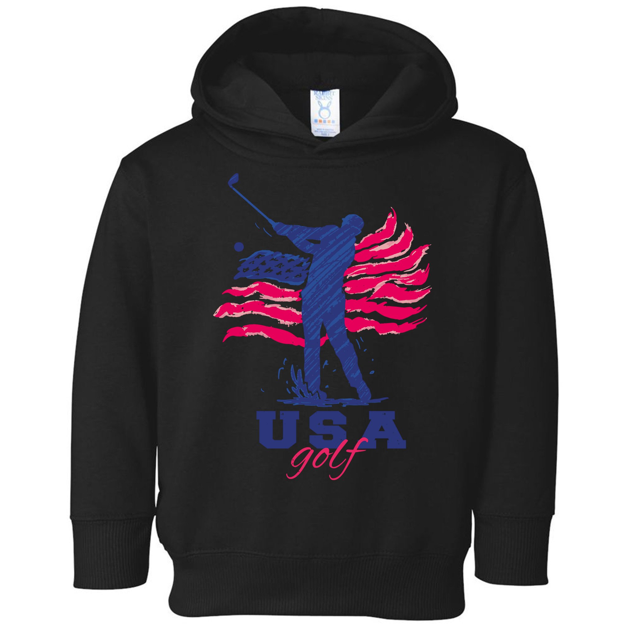 USA American Golf Player Toddler Hoodie