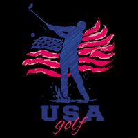 USA American Golf Player Zip Tote Bag