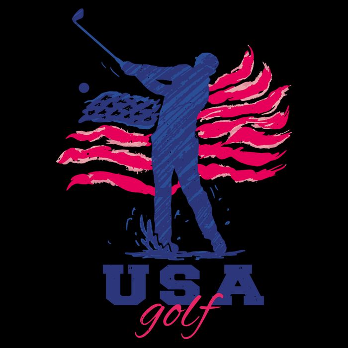 USA American Golf Player Zip Tote Bag