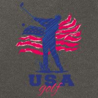 USA American Golf Player Cotton Canvas Backpack