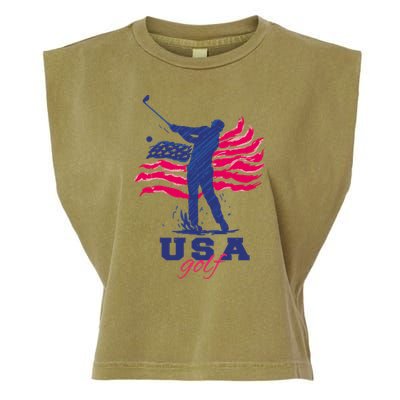 USA American Golf Player Garment-Dyed Women's Muscle Tee