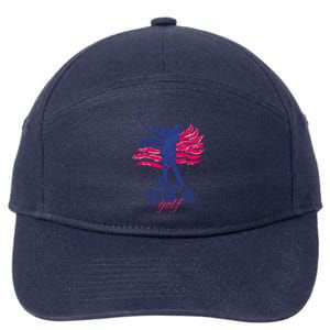 USA American Golf Player 7-Panel Snapback Hat