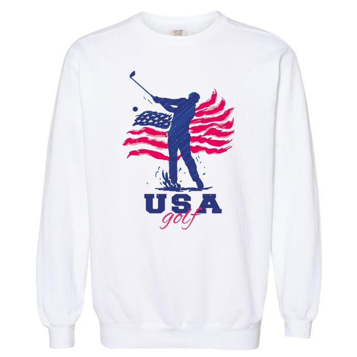 USA American Golf Player Garment-Dyed Sweatshirt