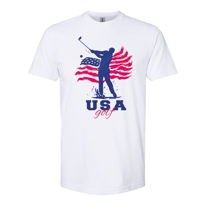 USA American Golf Player Softstyle CVC T-Shirt