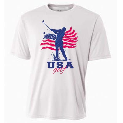 USA American Golf Player Cooling Performance Crew T-Shirt