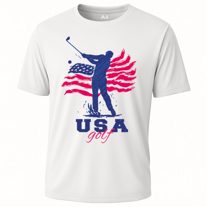 USA American Golf Player Cooling Performance Crew T-Shirt