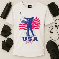USA American Golf Player Cooling Performance Crew T-Shirt
