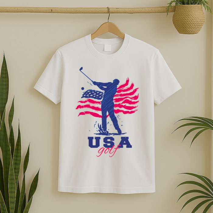 USA American Golf Player T-Shirt