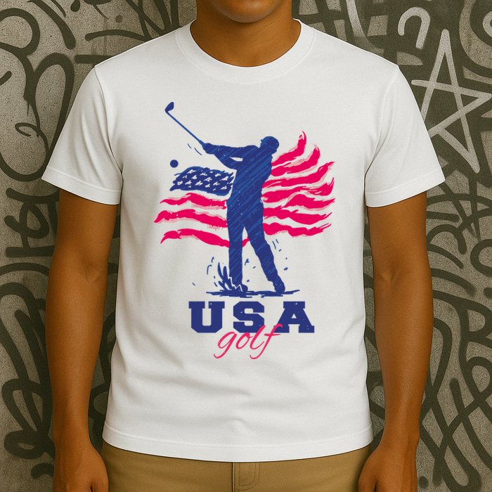 USA American Golf Player T-Shirt
