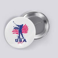 USA American Golf Player Button