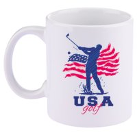 USA American Golf Player 11oz C Handle Ceramic Mug