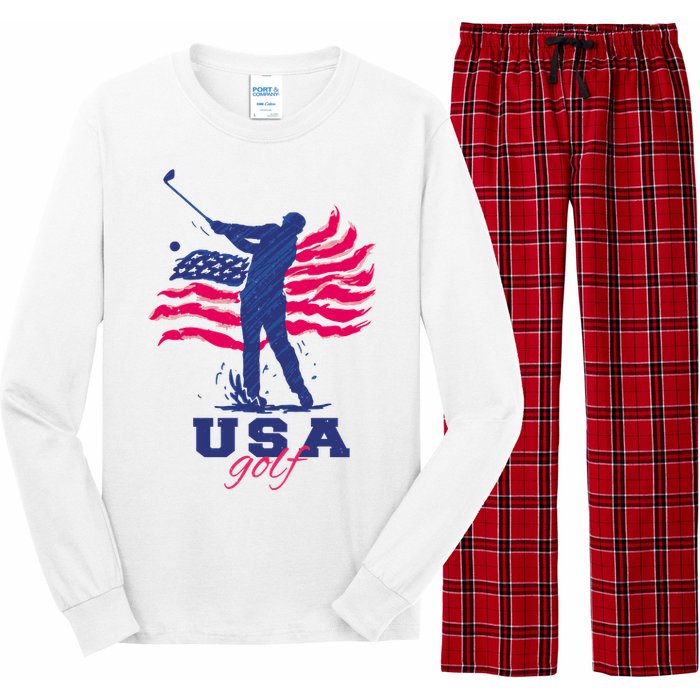 USA American Golf Player Long Sleeve Pajama Set