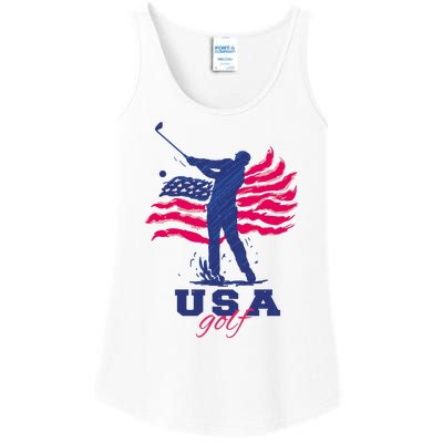 USA American Golf Player Ladies Essential Tank