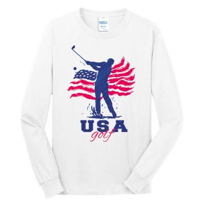 USA American Golf Player Tall Long Sleeve T-Shirt