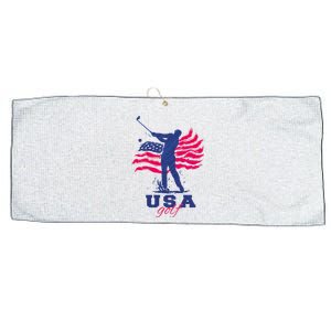 USA American Golf Player Large Microfiber Waffle Golf Towel