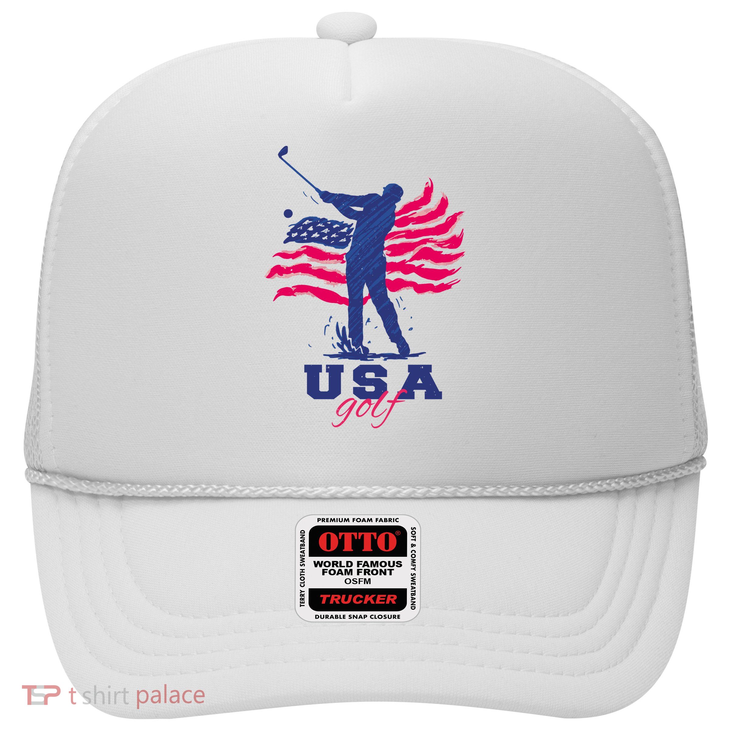 USA American Golf Player Trucker Hat