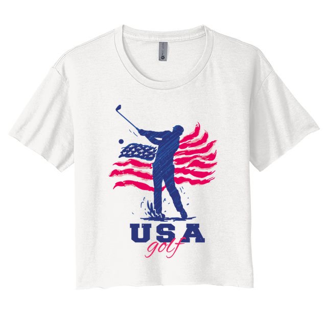 USA American Golf Player Crop Top