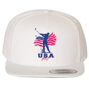 USA American Golf Player Wool Snapback Cap