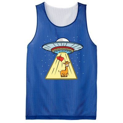 Ufo Abduction Giraffe Valentines Day Gift Mesh Reversible Basketball Jersey Tank