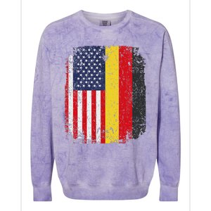 Usa American Germany Flag German Dual Citizenship Colorblast Crewneck Sweatshirt