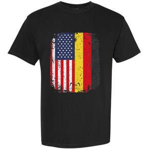 Usa American Germany Flag German Dual Citizenship Garment-Dyed Heavyweight T-Shirt