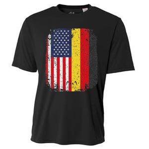 Usa American Germany Flag German Dual Citizenship Cooling Performance Crew T-Shirt