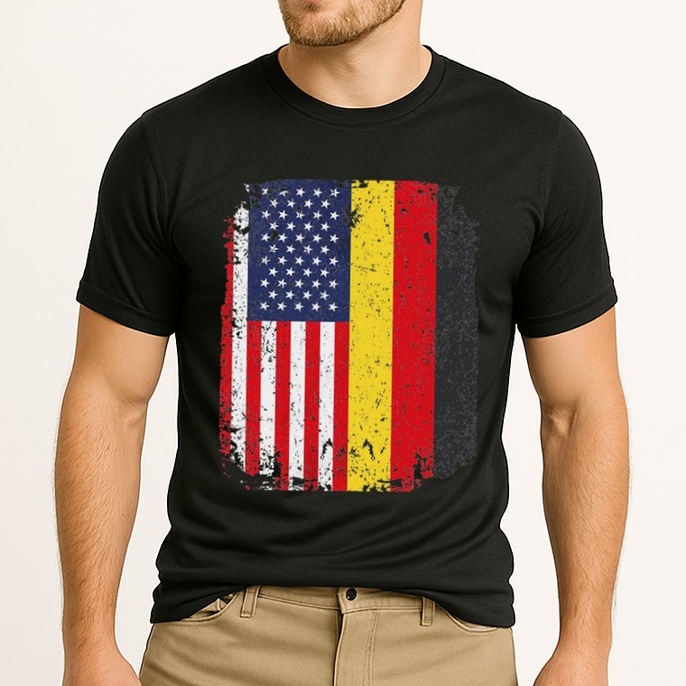 Usa American Germany Flag German Dual Citizenship Cooling Performance Crew T-Shirt