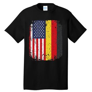 Usa American Germany Flag German Dual Citizenship Tall T-Shirt