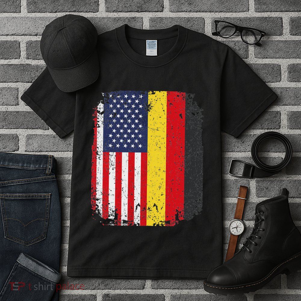Usa American Germany Flag German Dual Citizenship Tall T-Shirt