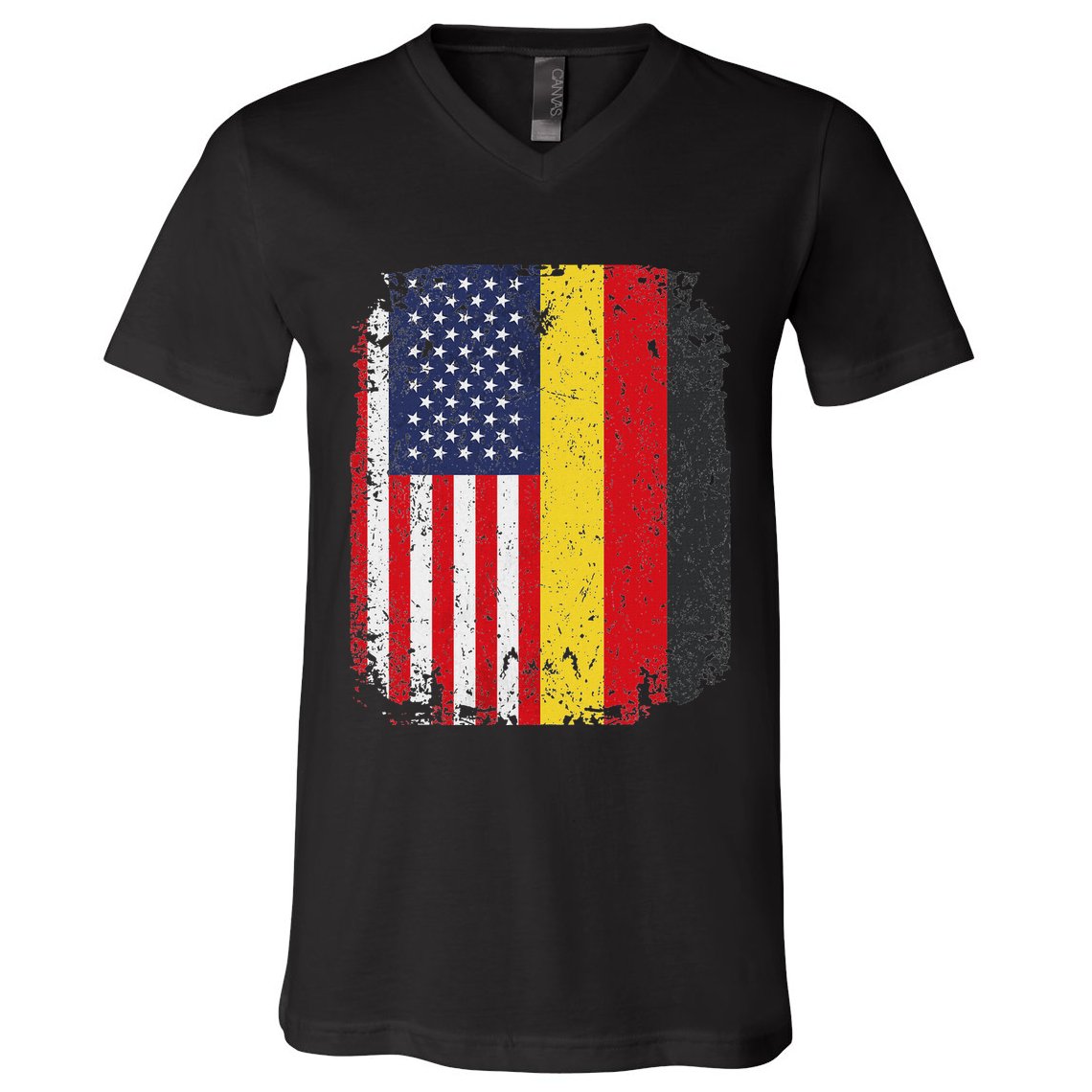 Usa American Germany Flag German Dual Citizenship V-Neck T-Shirt