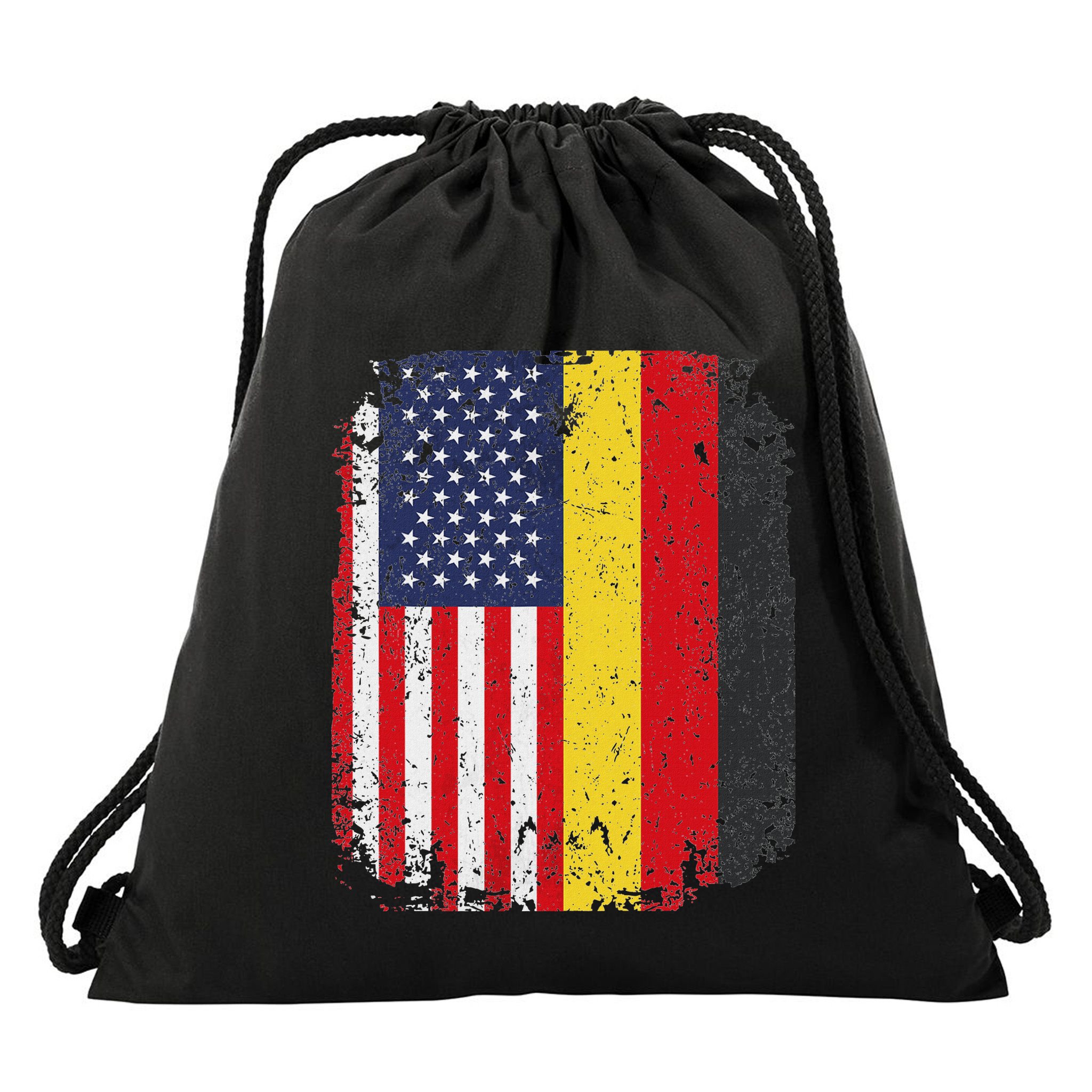 Usa American Germany Flag German Dual Citizenship Drawstring Bag