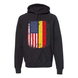 Usa American Germany Flag German Dual Citizenship Premium Hoodie