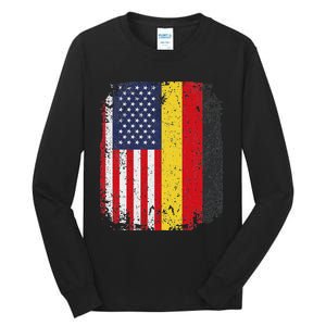 Usa American Germany Flag German Dual Citizenship Tall Long Sleeve T-Shirt