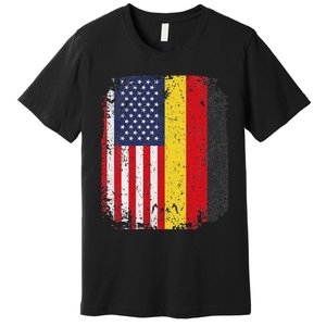 Usa American Germany Flag German Dual Citizenship Premium T-Shirt