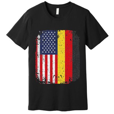 Usa American Germany Flag German Dual Citizenship Premium T-Shirt