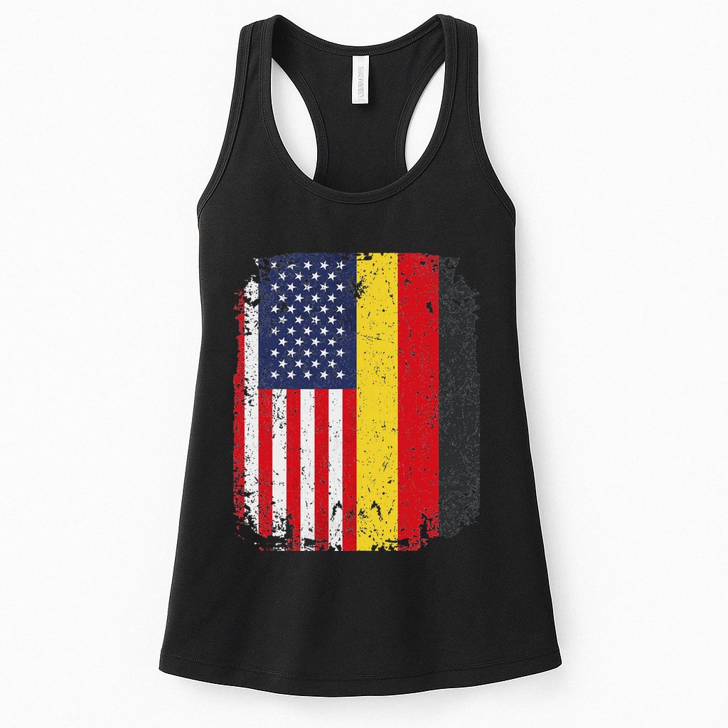 Usa American Germany Flag German Dual Citizenship Womens Tank Top