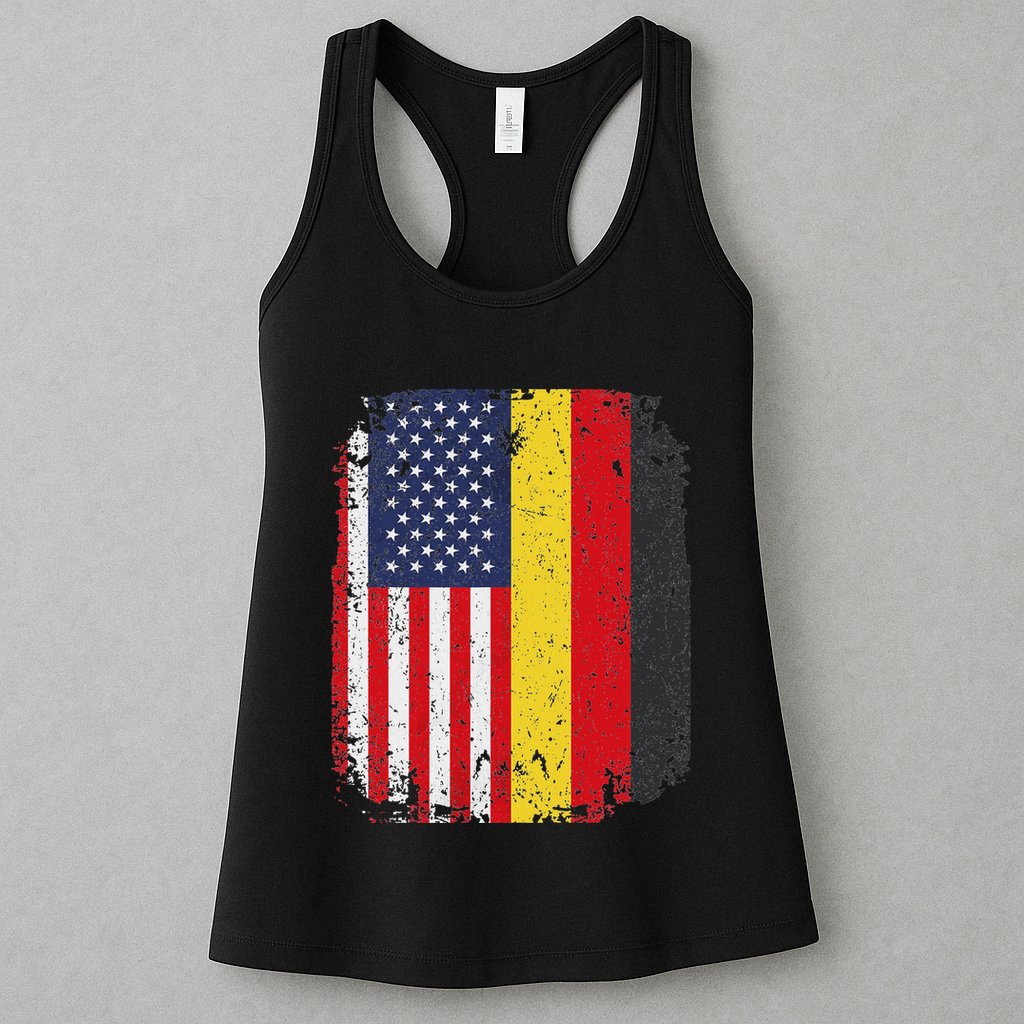 Usa American Germany Flag German Dual Citizenship Womens Tank Top