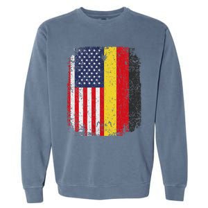 Usa American Germany Flag German Dual Citizenship Garment-Dyed Sweatshirt