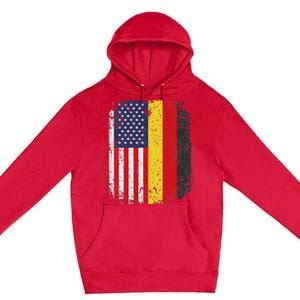 Usa American Germany Flag German Dual Citizenship Premium Pullover Hoodie